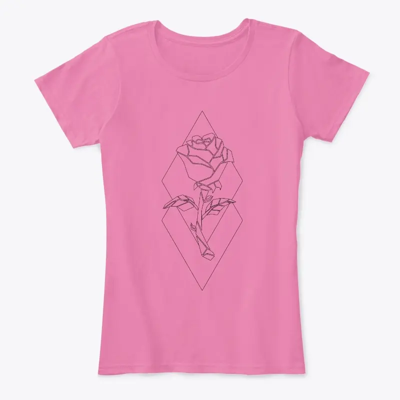 Women's Geometric Rose Comfort Tee